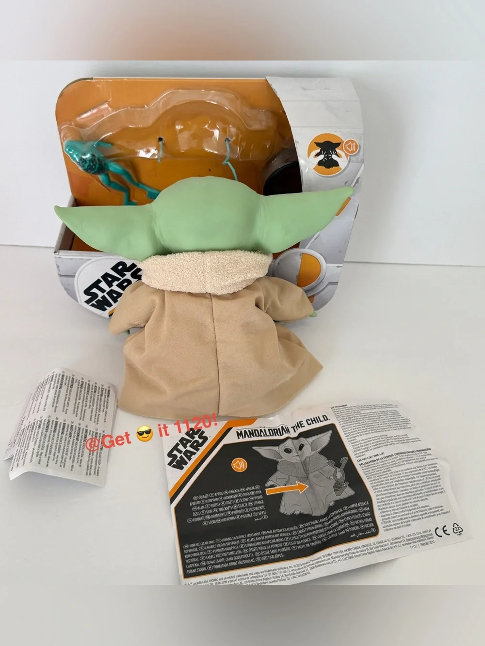 Star Wars The Child Grogu Talking Plush Toy with Character Sounds Baby Yoda 7.5